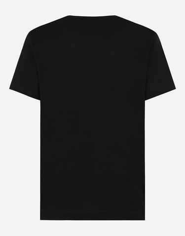 Tričko Dolce & Gabbana Short-sleeved T-shirt With Dg Embroidery Čierna | G8RN8ZG7M8XB0665, 1