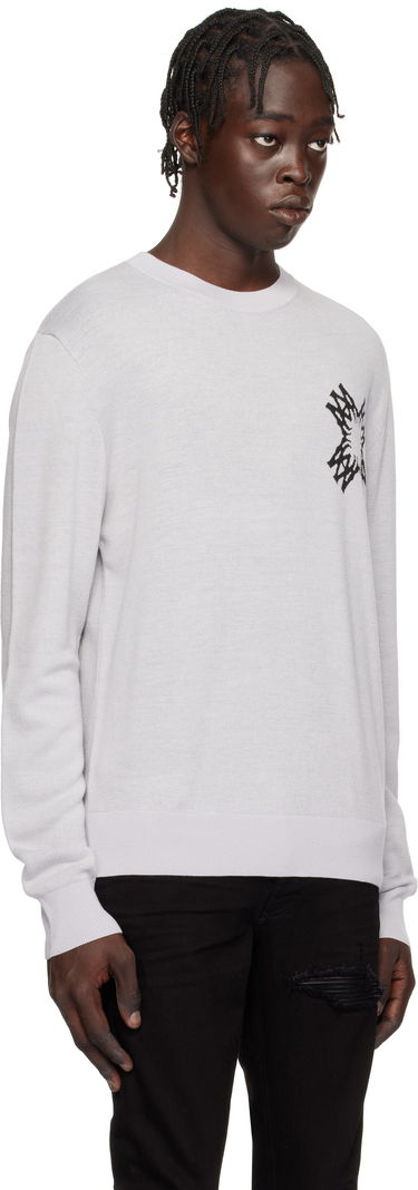 Sveter AMIRI Quad Star Knit Sweater Šedá | AMKNCW1072, 1