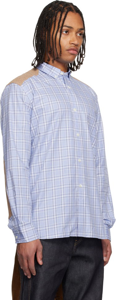 Košeľa Junya Watanabe Junya Watanabe Plaid Shirt Quilted Shoulder Modrá | WP-B012-051, 1