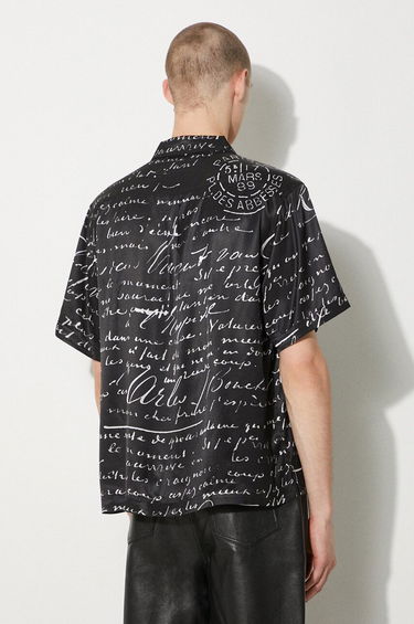 Košeľa Stampd STAMPD Letter Camp Collar Buttondown Shirt Čierna | SLA.M3427BD.BLL, 2
