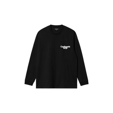 Tričko Carhartt WIP Long Sleeve T-Shirt with Logo Print Čierna | I034403_7, 2