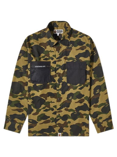 Košeľa BAPE 1st Camo Outdoor Detail Pocket Relaxed Fit Shi Green Zelené | 001SHI801004M-GRN