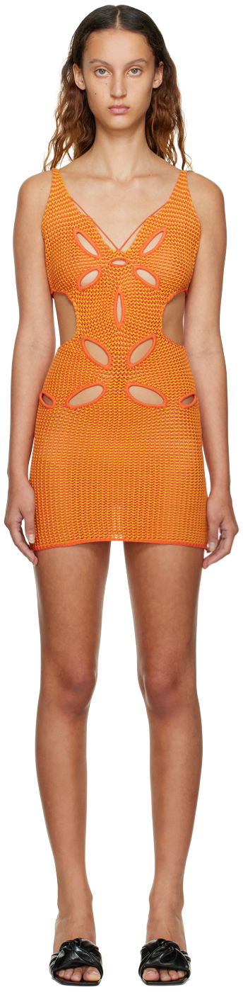 Šaty GUIZIO Guizio Knit Mini Dress Oranžová | MD 1, 0
