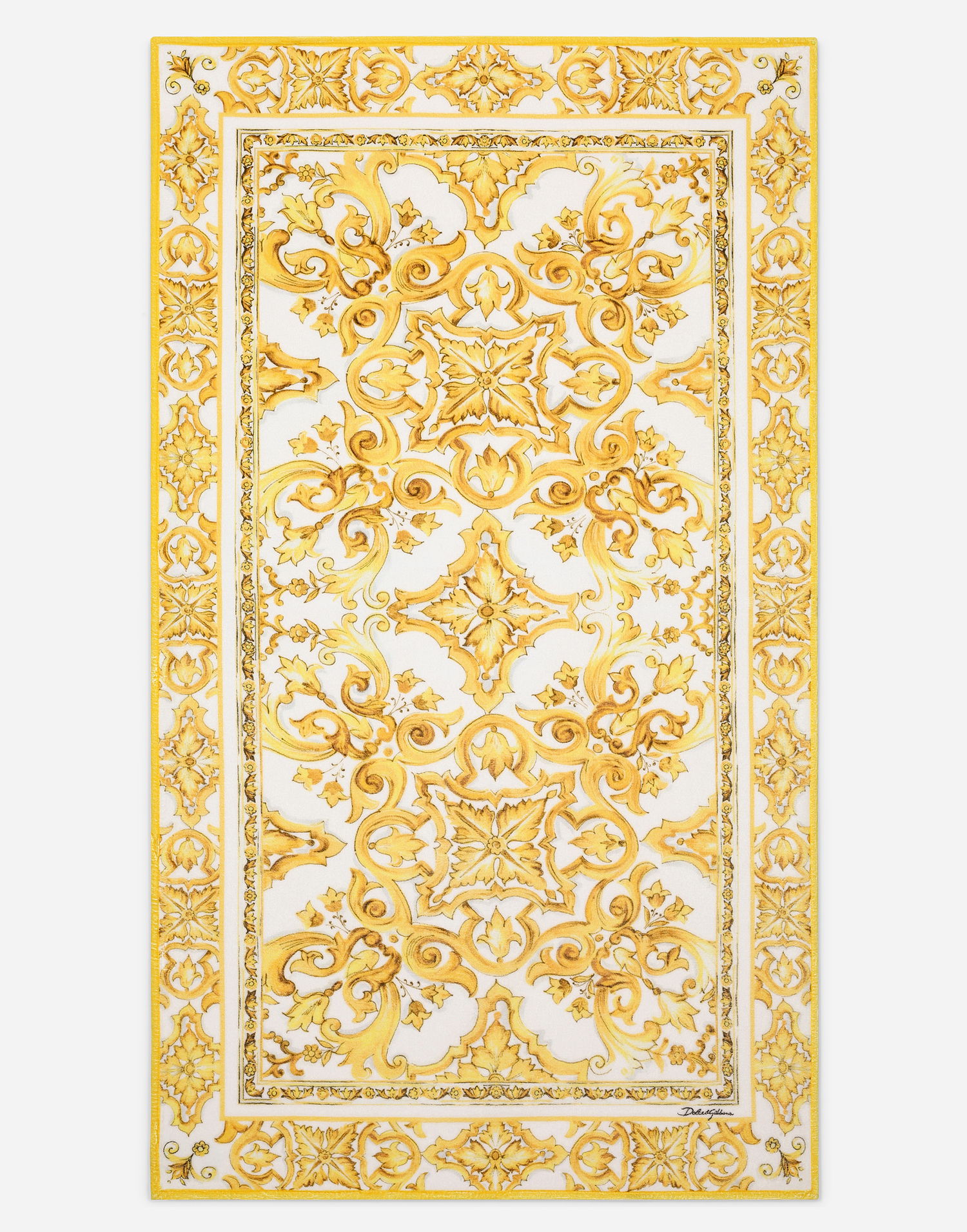 Šál Dolce & Gabbana Dolce & Gabbana Majolica Print Terry Beach Towel Žltá | LBJA21ON00ZH23TN, 1