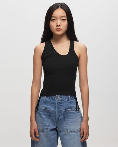 Tielko Won Hundred Lucinda Black Ribbed Tank Top Čierna | 1802-12054, 1