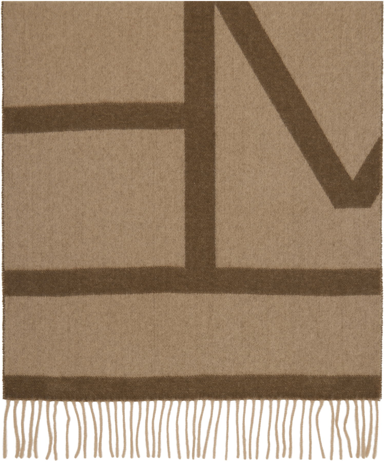 Šál TOTEME TOTEME Monogram Jacquard Wool Scarf Hnedá | 234-WSC908-FB0050, 1