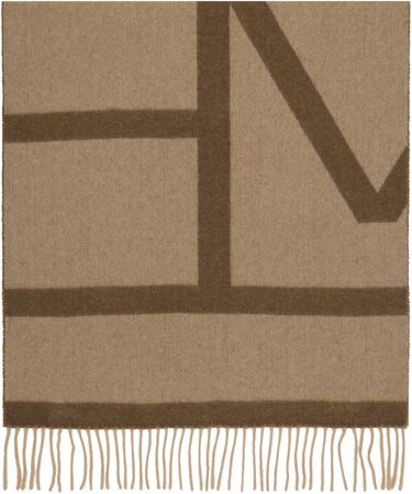 Šál TOTEME TOTEME Monogram Jacquard Wool Scarf Hnedá | 234-WSC908-FB0050, 1