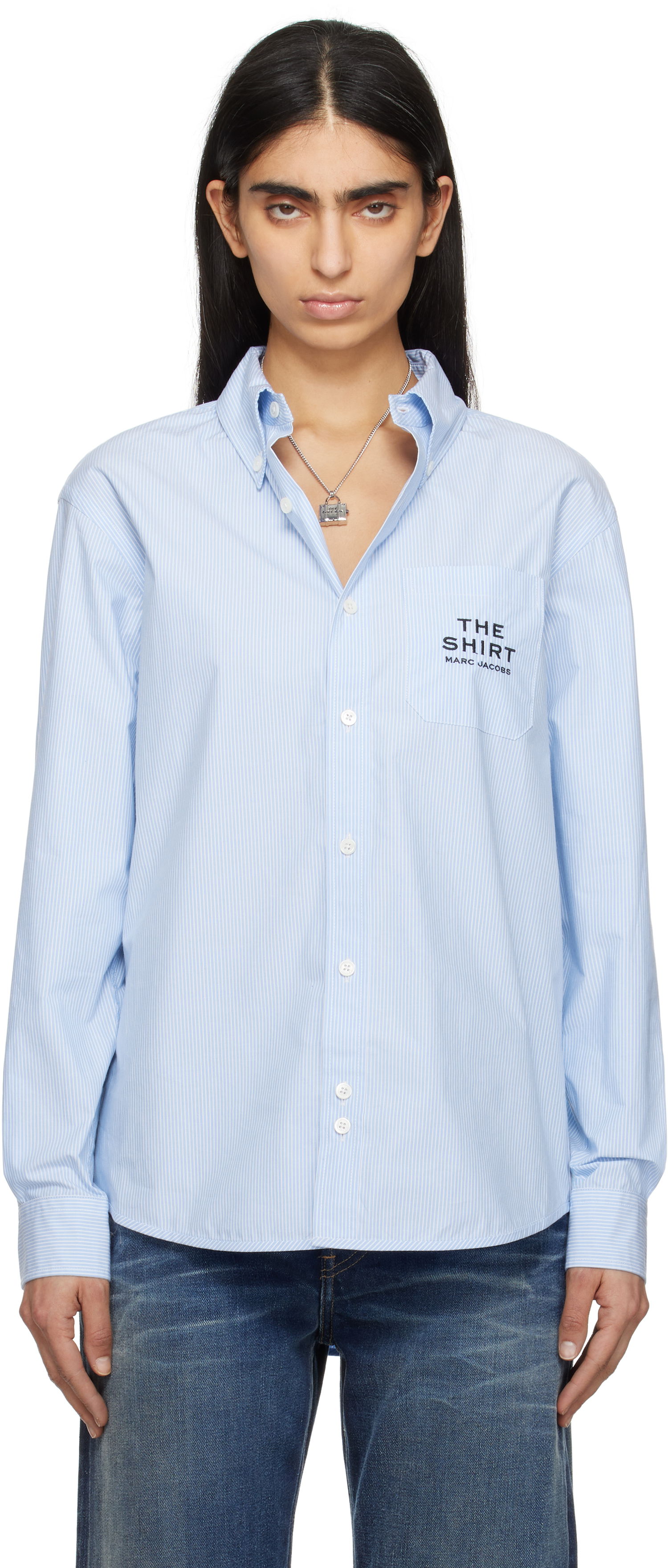 Košeľa Marc Jacobs Marc Jacobs 'The' Striped Shirt Modrá | 2S5RTP055W21, 0
