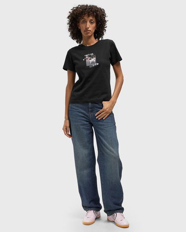 Tričko CLOSED Printed T-Shirt with 'Better Stay Closed' Dog Graphic Čierna | C95927-44H-PR-100, 1