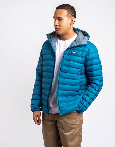 Prešívaná bunda Patagonia Down Sweater Hoody Modrá | 84702, 0