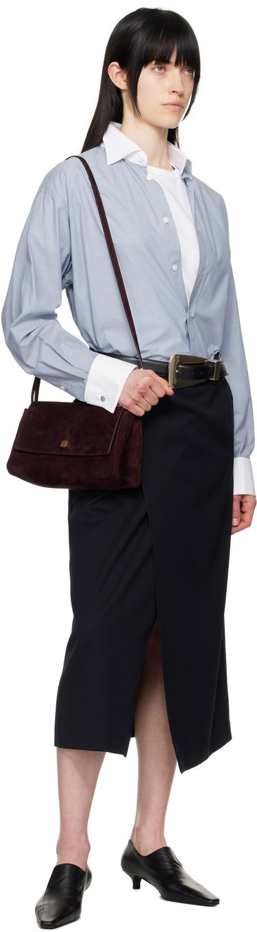 Kabelka Khaite KHAITE Audrey Suede Crossbody Bag Vínová | H3032-726, 3
