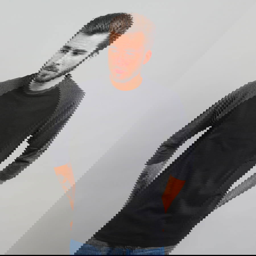 Tričko Urban Classics Contrast 3/4 Sleeve Raglan Tee Čierna | TB366 černá, 0