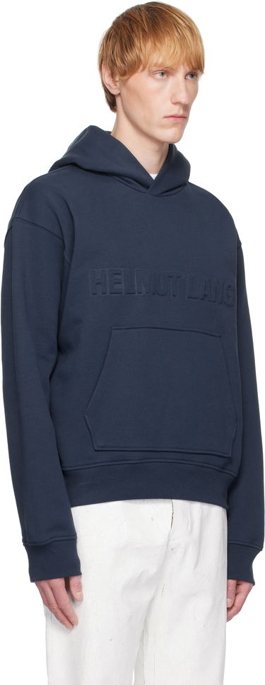Mikina Helmut Lang Helmut Lang Embossed Logo Hoodie Navy | P01HM507, 1