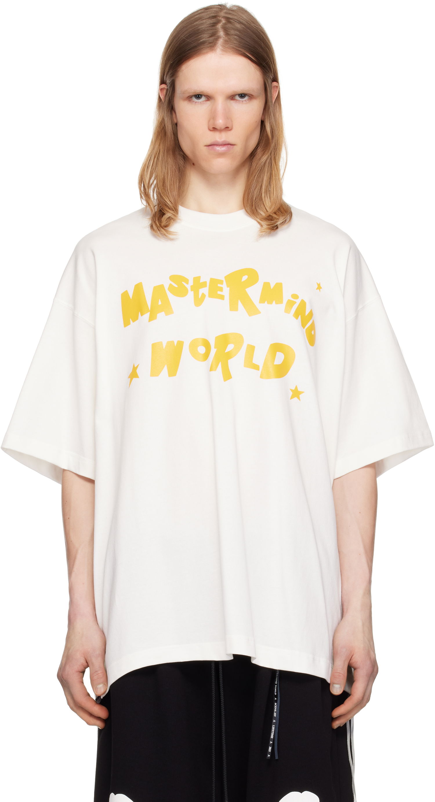 Tričko Mastermind WORLD Mastermind World Oversized Stay T-Shirt Biela | MW25S14-TS052-022, 0