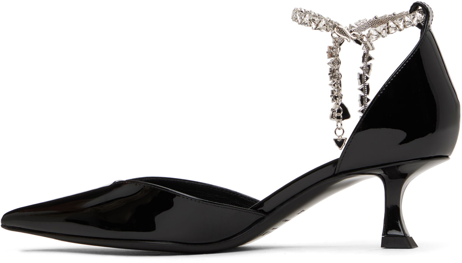 Jimmy Choo Stevie 50 Crystal Embellished Patent Leather Heels