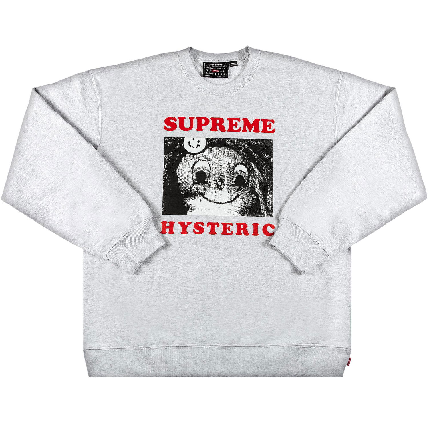 Mikina Supreme Hysteric Glamour x Crewneck Šedá | SS21SW77 ASH GREY, 1