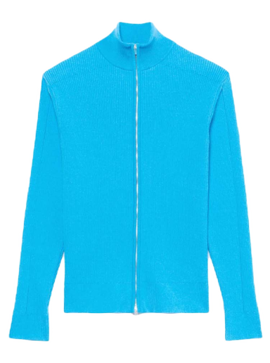 Sveter Jacquemus Le Gilet Frescu Zip Up Ribbed Tyrkysová | 225KN010-2063 340