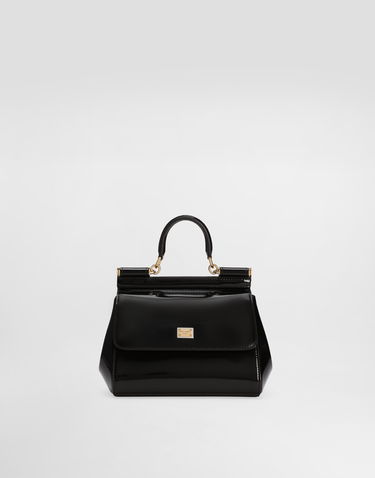Kabelka Dolce & Gabbana Dolce & Gabbana Sicily Patent Leather Top Handle Bag Čierna | BB6003A103780999, 0