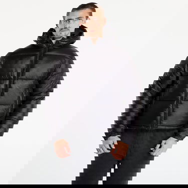 Prešívaná bunda Urban Classics Hooded Shiny Puffer Jacket Čierna | TB7585-00007, 0