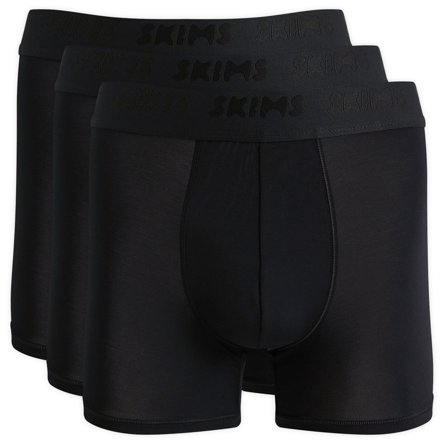 Boxerky SKIMS Stretch Boxer Briefs 3" - 3-Pack Čierna | BO-BBR-5628M-OB, 0