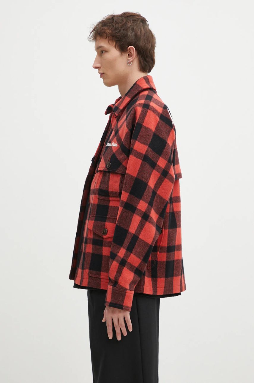 Košeľa Human Made Oversize Wool Hunting Jacket Červená | HM28JK031, 1