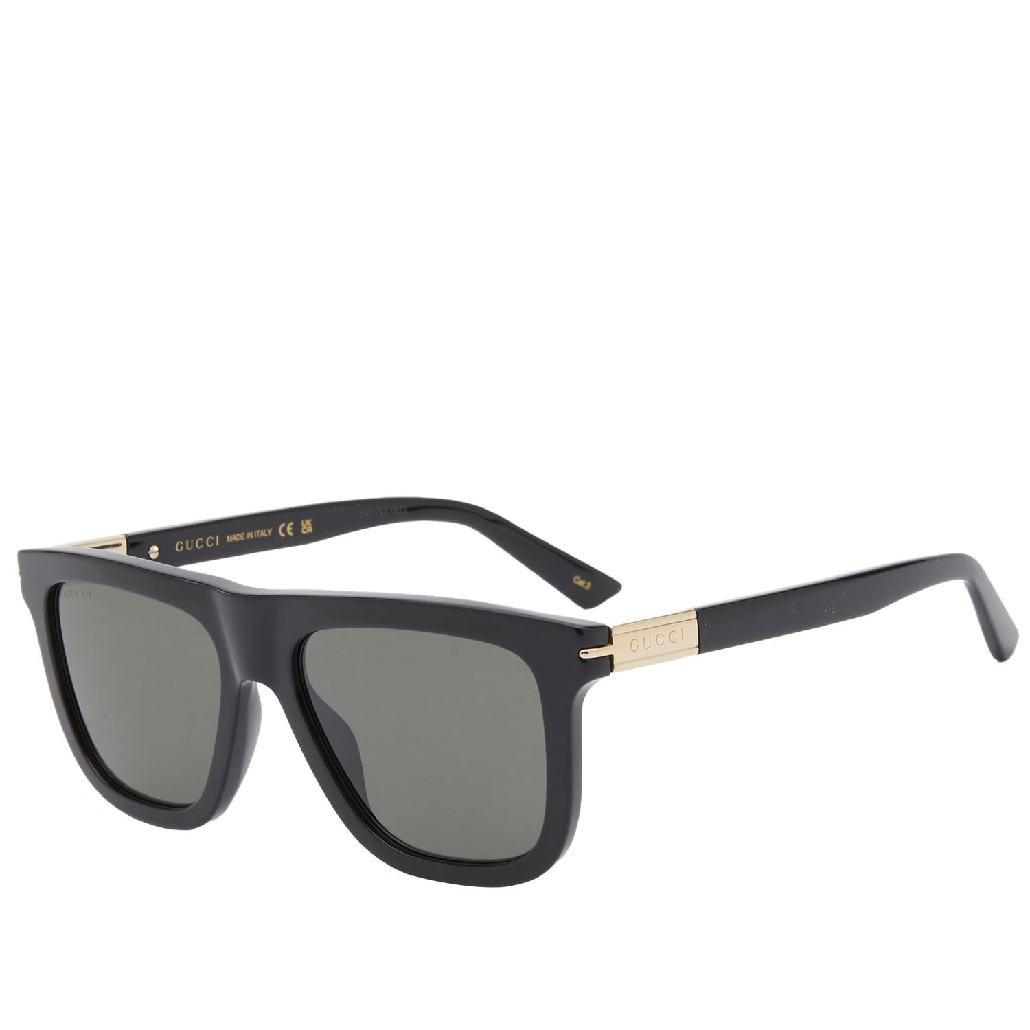 Slnečné okuliare Gucci Men's Web Ingot Sunglasses Black/Grey Čierna | GG1502S-001, 0