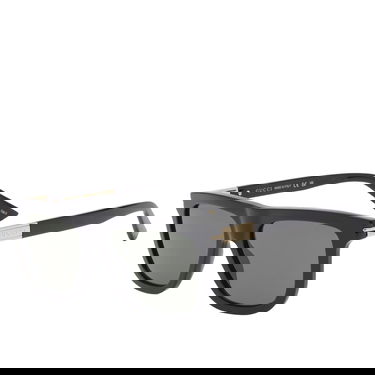 Slnečné okuliare Gucci Men's Web Ingot Sunglasses Black/Grey Čierna | GG1502S-001, 0