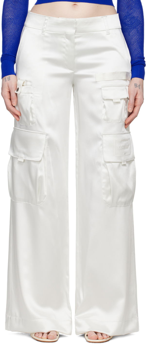 White Toybox Cargo Pants