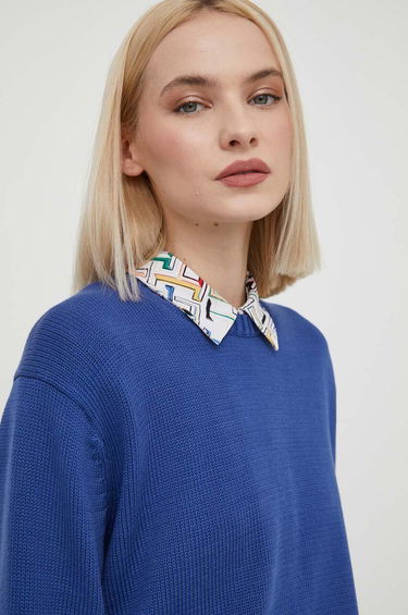 Sveter Polo by Ralph Lauren Lightweight Cotton Crewneck Sweater by Polo Ralph Lauren Modrá | 211898583, 3