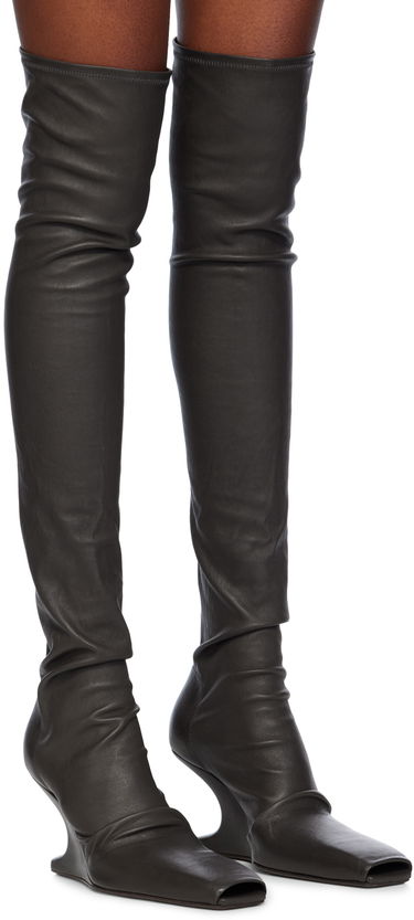 Oblečenie Rick Owens Rick Owens Porterville Cantilever Tall Boots Šedá | RP02D3807 LS, 3