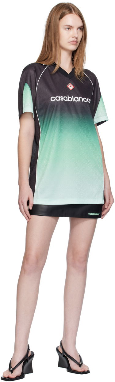 Tričko Casablanca Casablanca Gradient Monogram Jacquard Football T-shirt Zelené | U-WPF25-JTP-375-01, 3