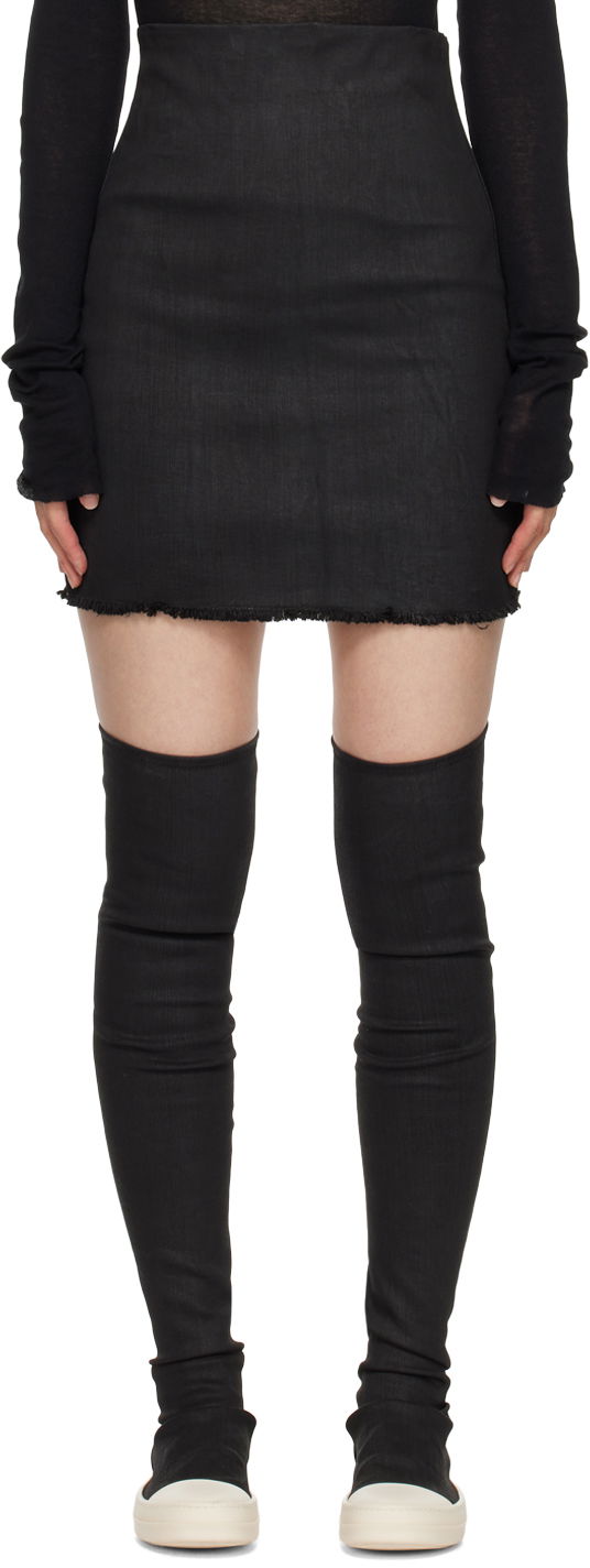 Sukňa Rick Owens Owens Dirt Denim Mini Skirt Čierna | DS02D2346 SBW