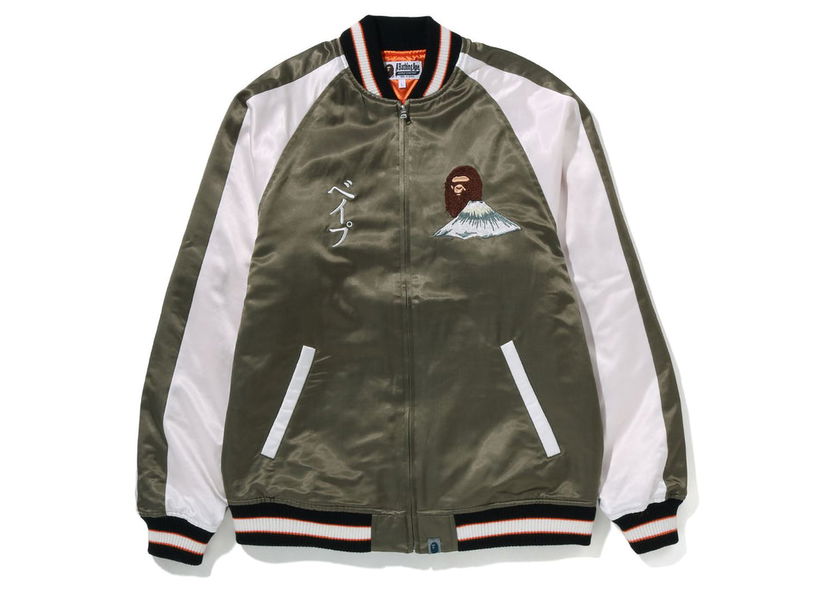 Bunda BAPE BAPE Bape Souvenir Jacket Olive Drab Zelené | 1I80-141-010
