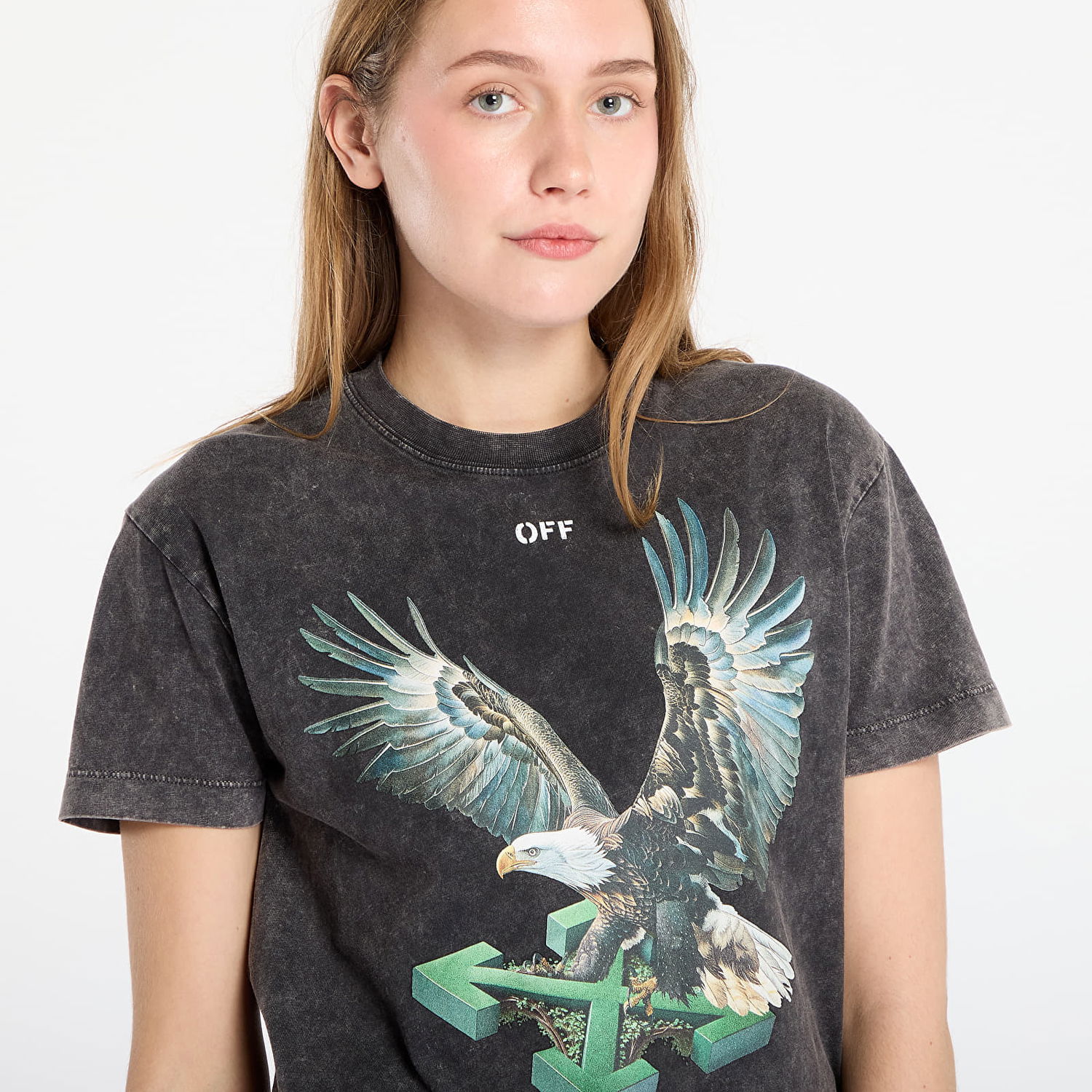 Tričko Off-White Eagle Arrow 90S Skate Short Sleeve T-Shirt Čierna | OWAA13EF25JER0011301, 1