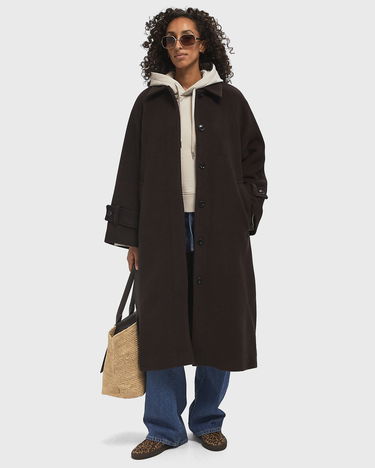 Kabáty Samsoe Samsoe Alma Wool Coat Hnedá | F23300166-191106TCX, 1