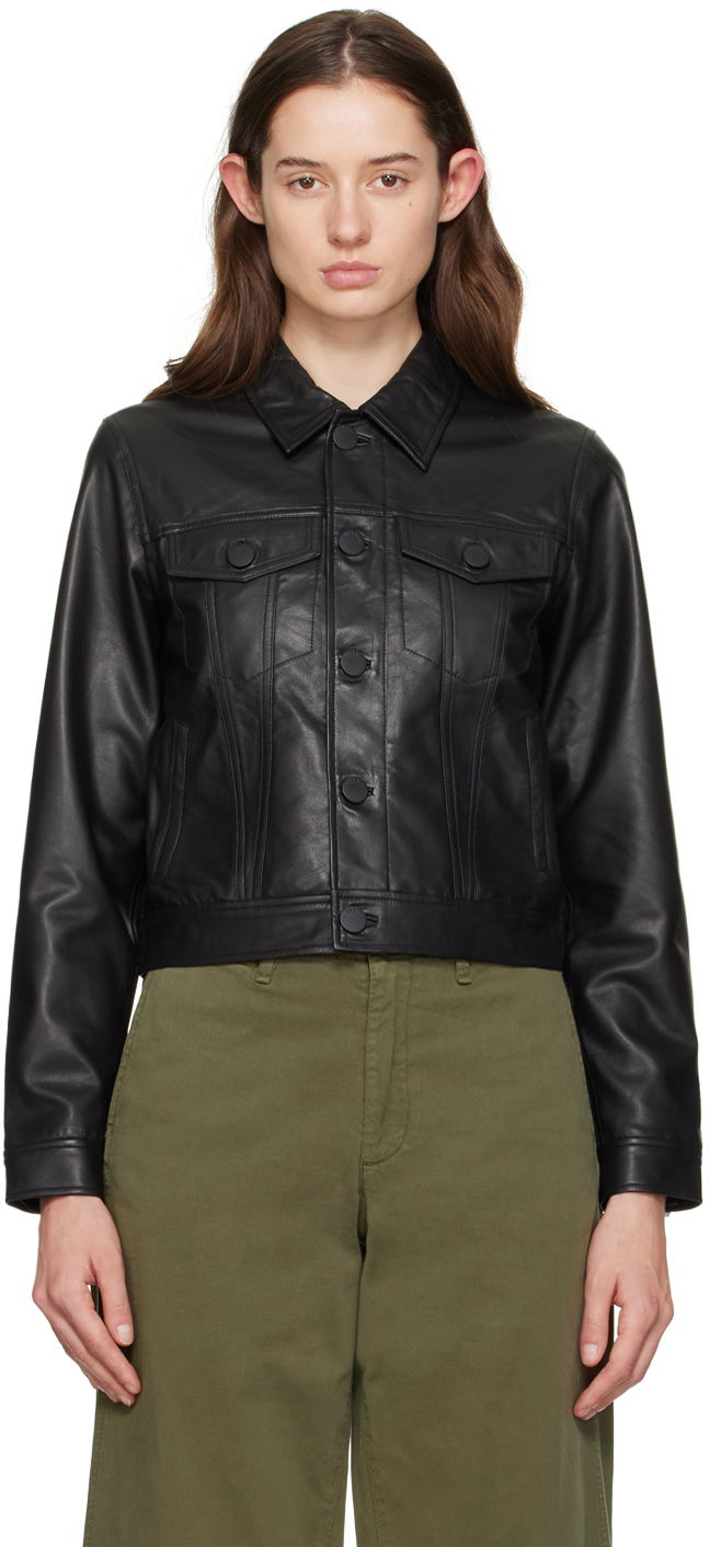 Bunda rag & bone rag & bone Debbie Leather Jacket Čierna | WAW23H20161816, 0