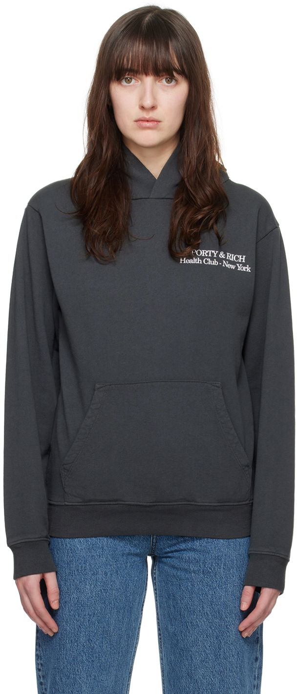 Mikina Sporty & Rich New 'Drink More Water' Hoodie Šedá | HOAW2315FB, 0