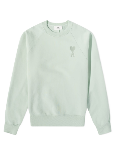 Mikina AMI Tonal Heart Crew Sweat Zelené | USW002-747441