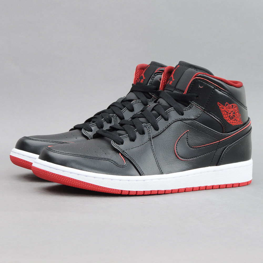 Tenisky a topánky Jordan Air Jordan 1 Mid ''Black Red'' Čierna | 554724-028, 1