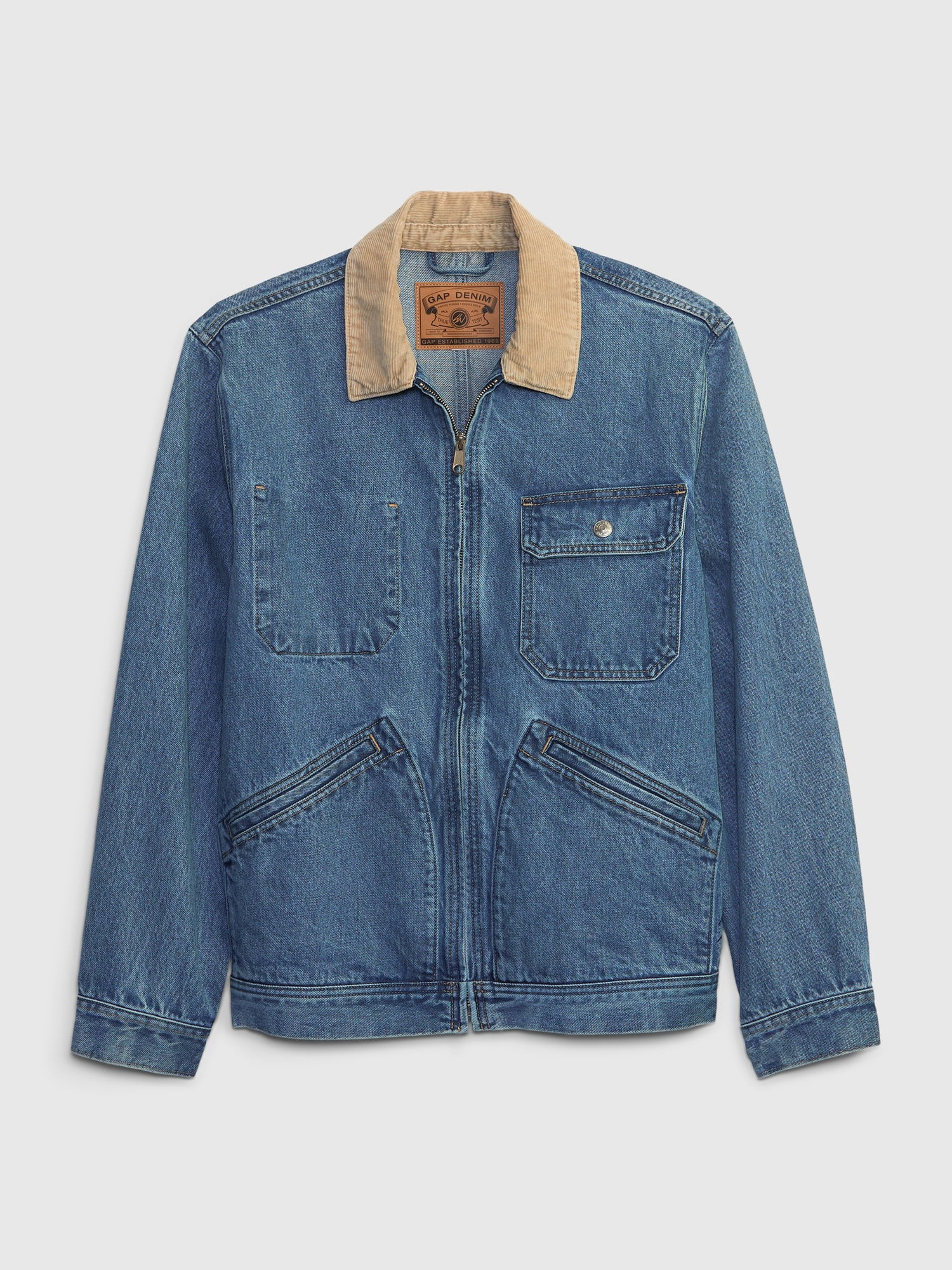 Bunda GAP Sean Wotherspoon x Re-Issue Denim Chore Jacket with Washwell Modrá | 837646-00, 0