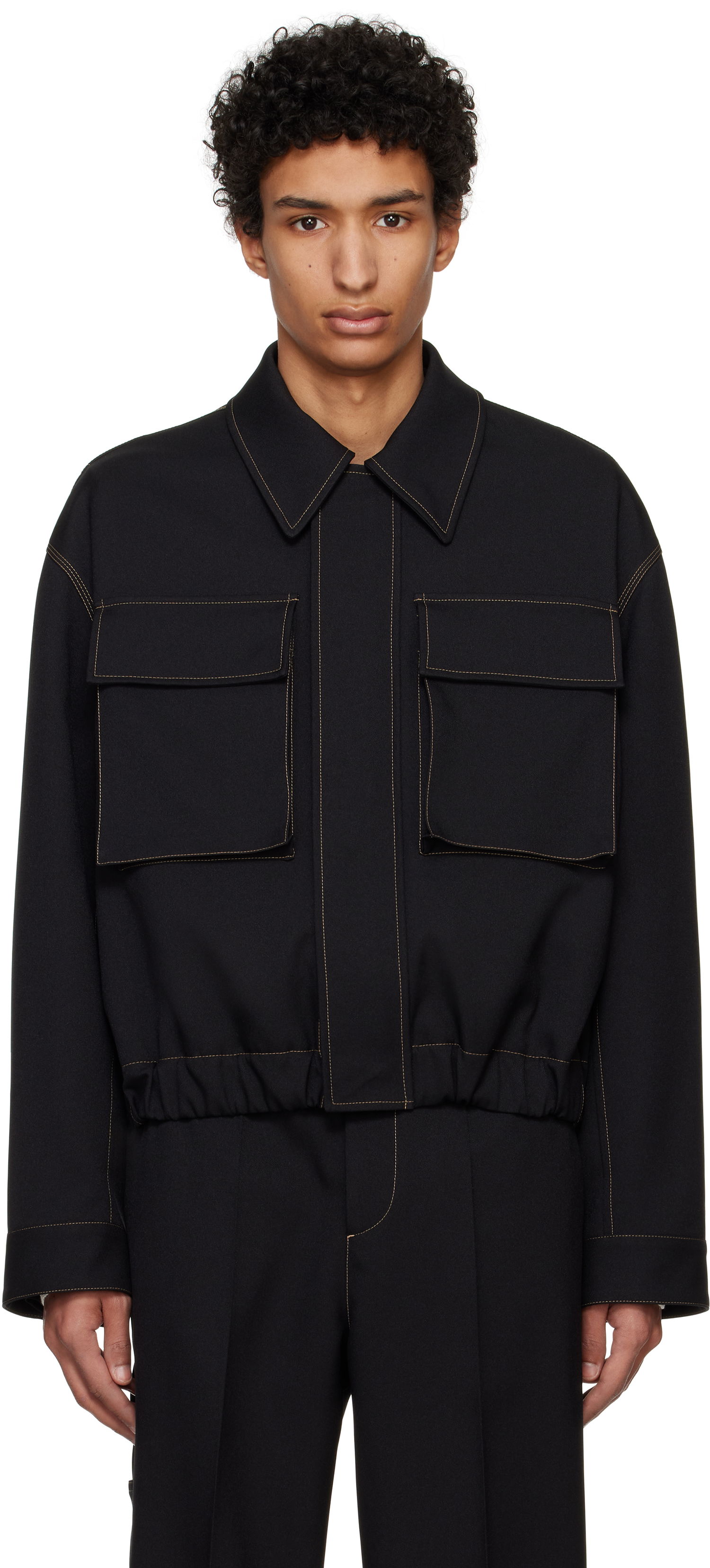 Bunda Jil Sander Jil Sander Flap Pocket Jacket Čierna | J22SW0036_J70001, 0