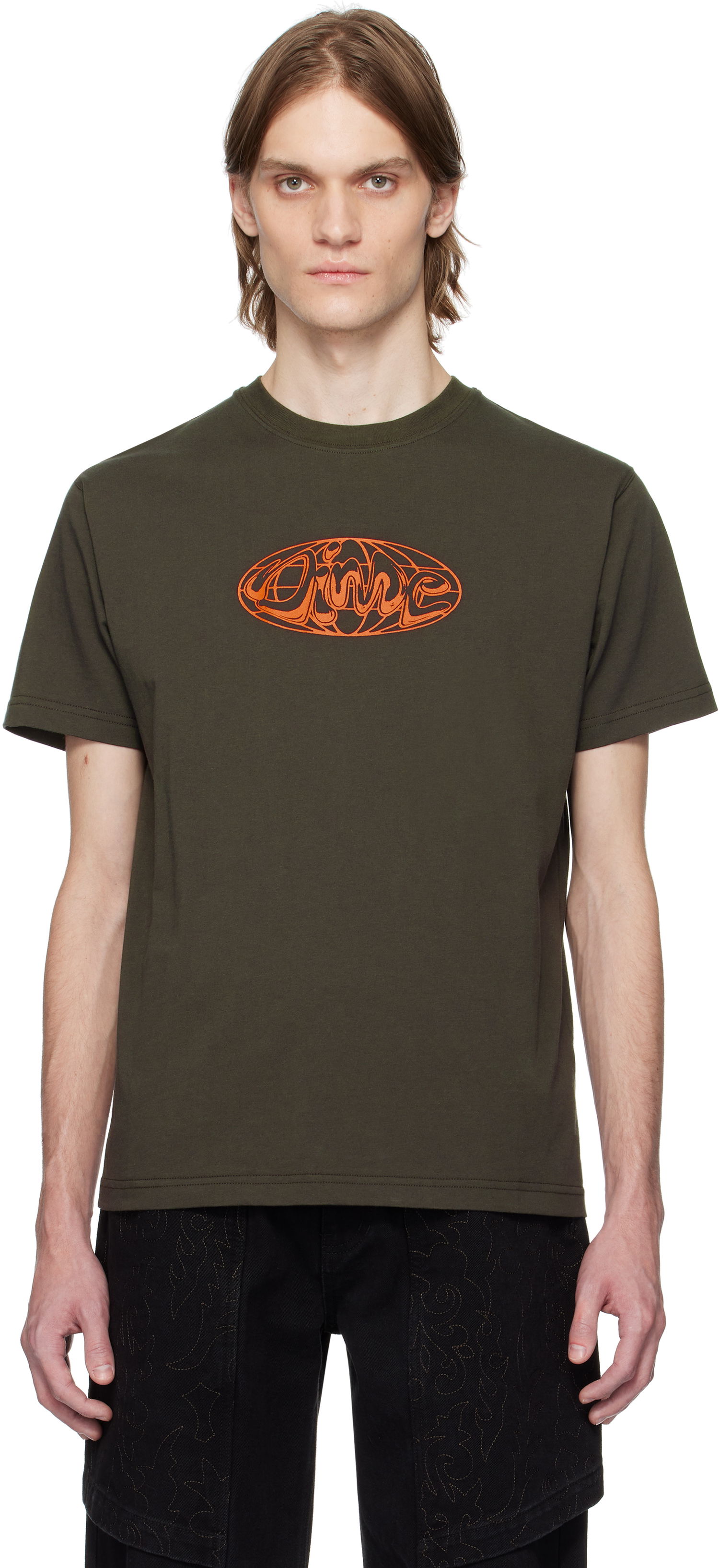 Tričko Dime Dime Globe T-Shirt Zelené | DIMESP2561BLK, 0