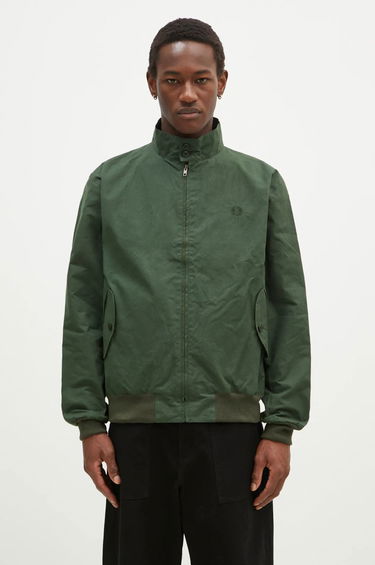 Bomber bunda Fred Perry Wax Harrington Oversized Jacket Zelené | J8565.Q20, 0