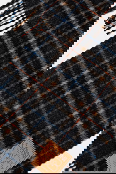 Šál GANNI Double Face Wool Check Scarf Rôznofarebný | A6933, 2