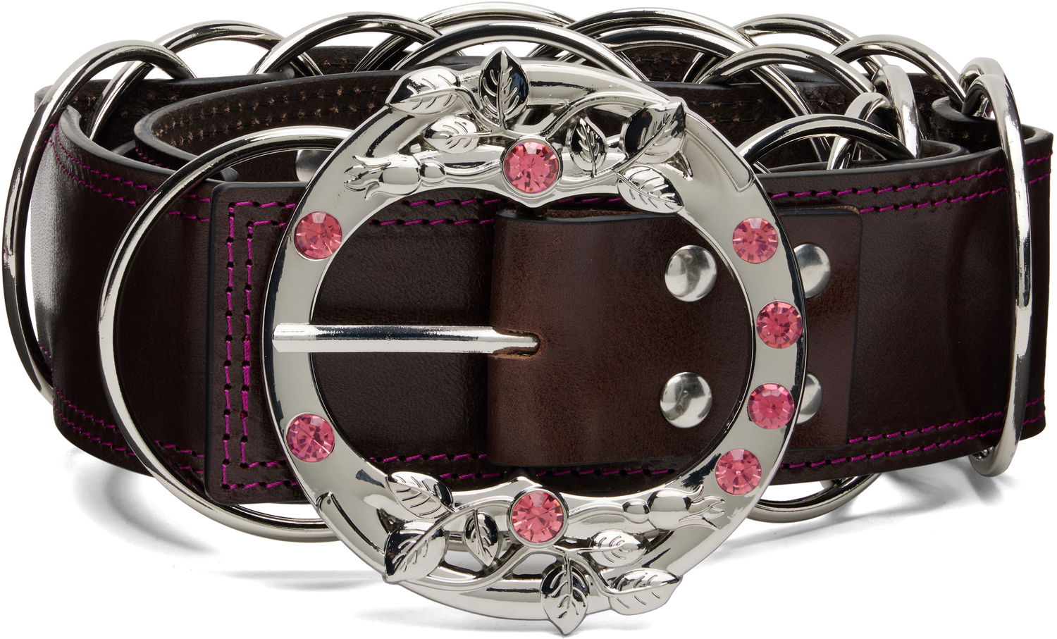 Opasok Chopova Lowena Chopova Lowena Ring Belt with Floral Gemstone Buckle Rôznofarebný | 6716, 0