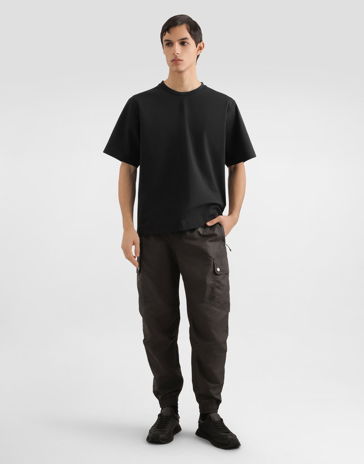 Cargo nohavice Dolce & Gabbana Dolce & Gabbana Nylon Canvas Cargo Trousers Čierna | GP14PTFUS34N8476, 1