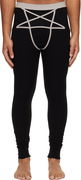 Rick Owens Concordians Thermal Leggings with Grey Pentagram Outline