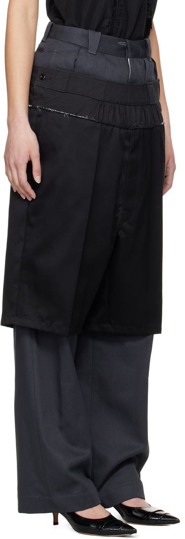 Nohavice Maison Margiela Maison Margiela Layered Trousers Čierna | S51KA0604 MTN067, 4