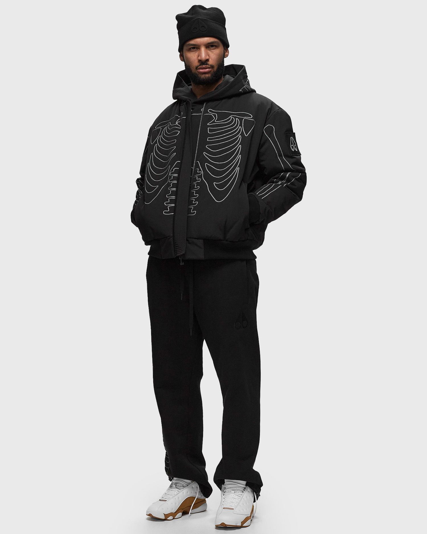 Bomber bunda Moose Knuckles X PLEASURES SKELETON BOMBER Čierna | M33MB036PL-BLACK, 1