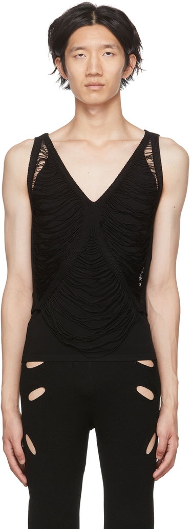 Tielko Dion Lee Dion Lee Net Distressed Tank Top Čierna | C7080P22, 0